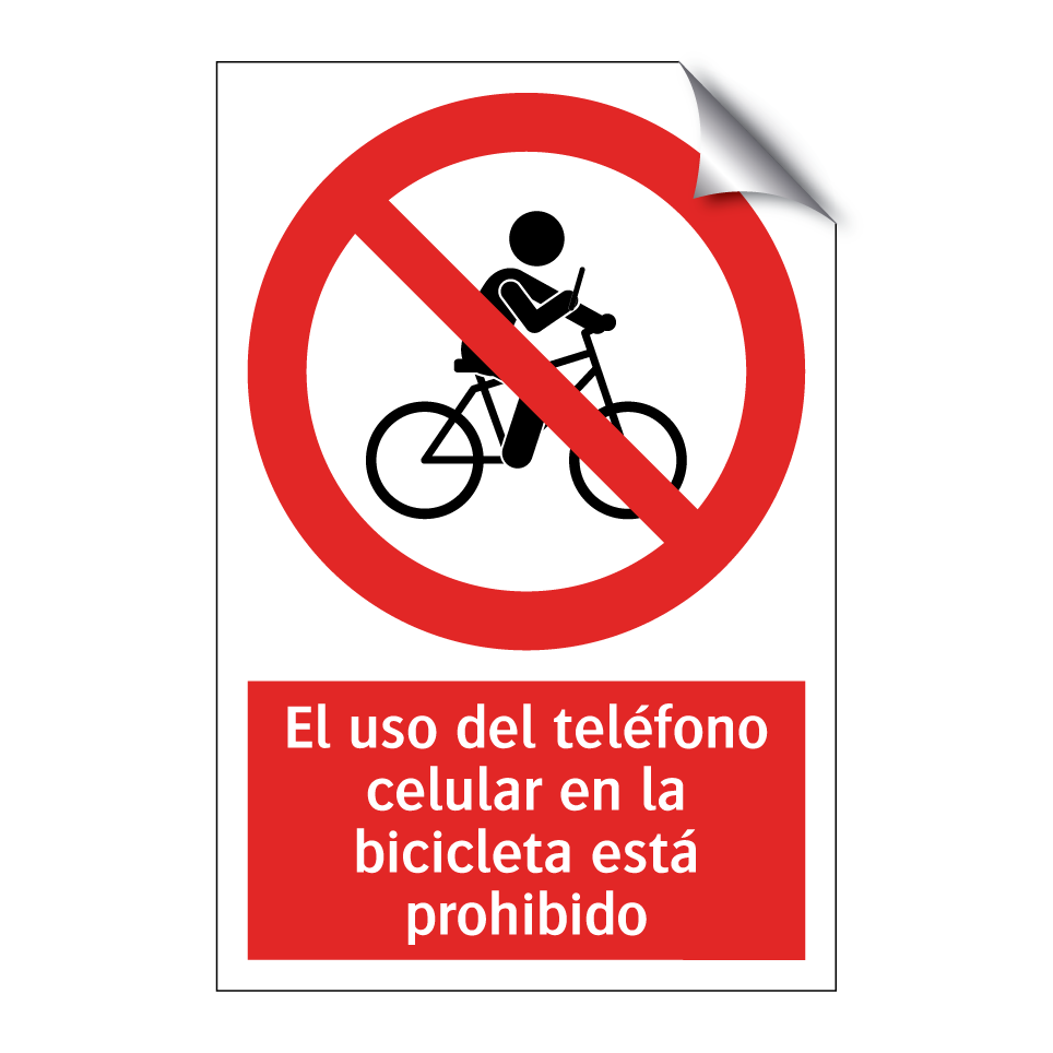 El uso del teléfono celular en la bicicleta está prohibido