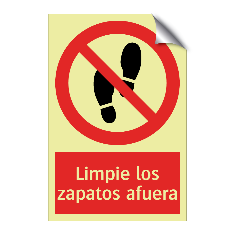 Limpie los zapatos afuera