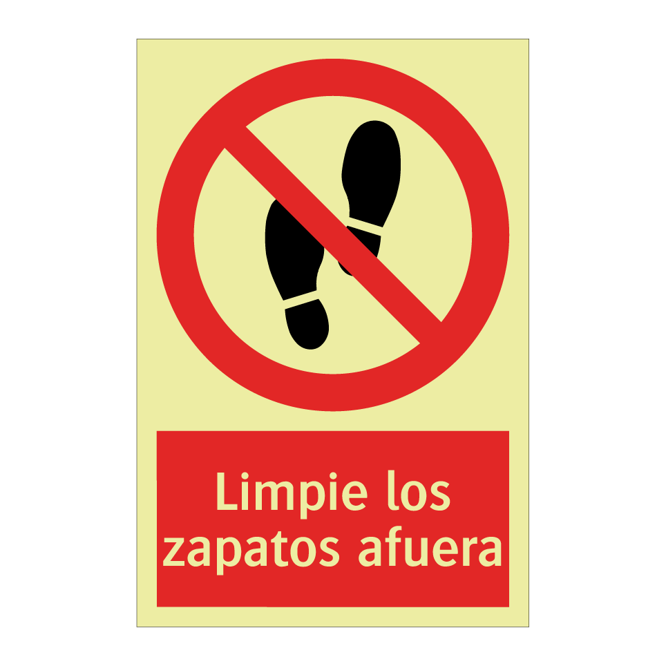 Limpie los zapatos afuera