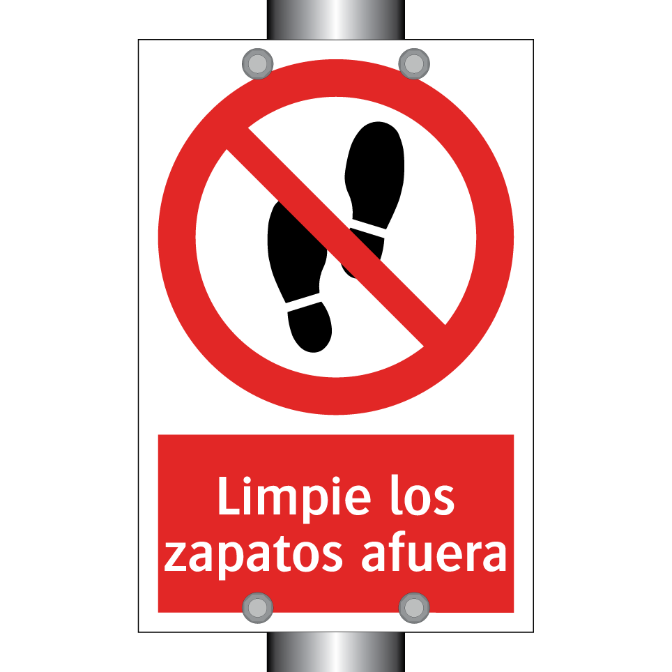 Limpie los zapatos afuera