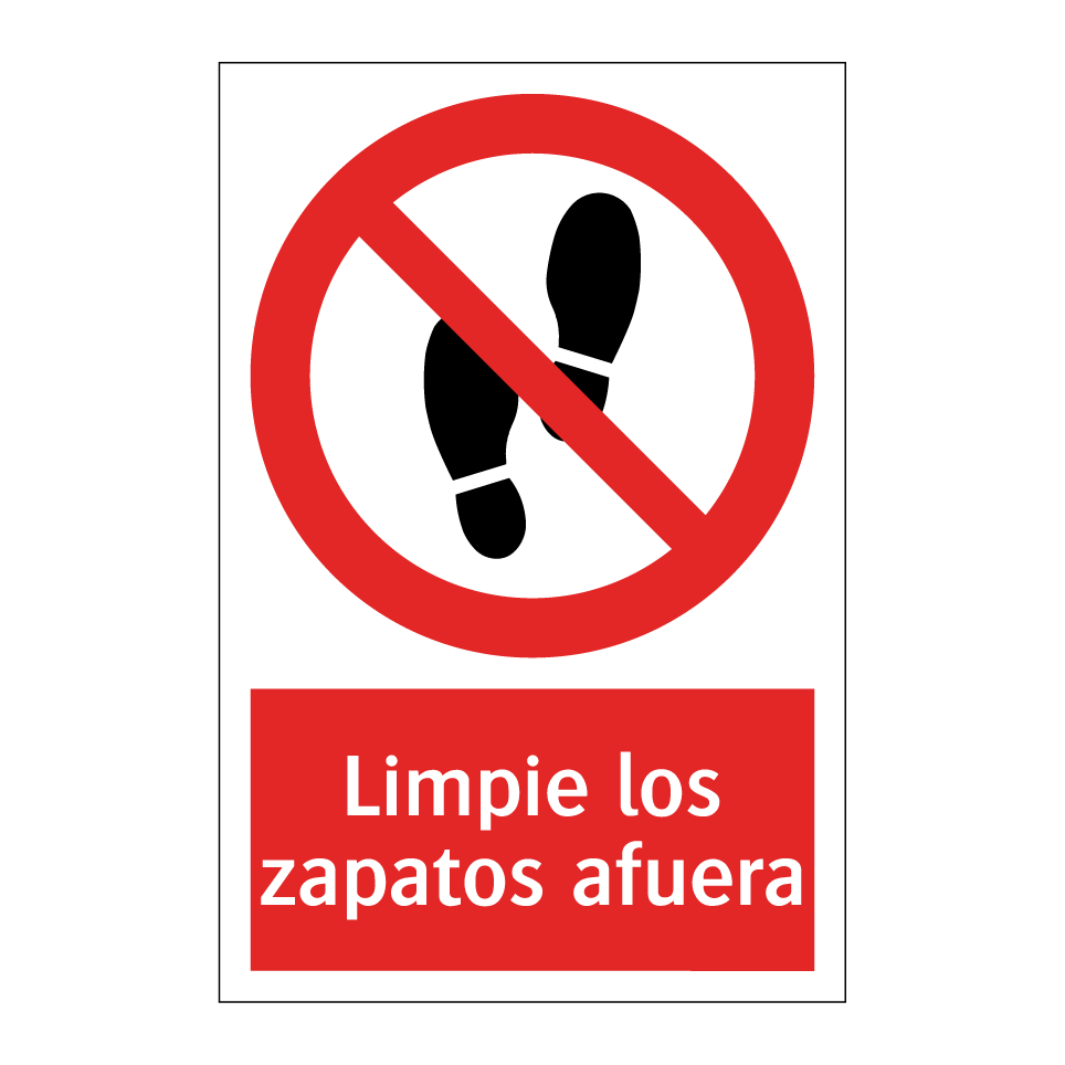Limpie los zapatos afuera