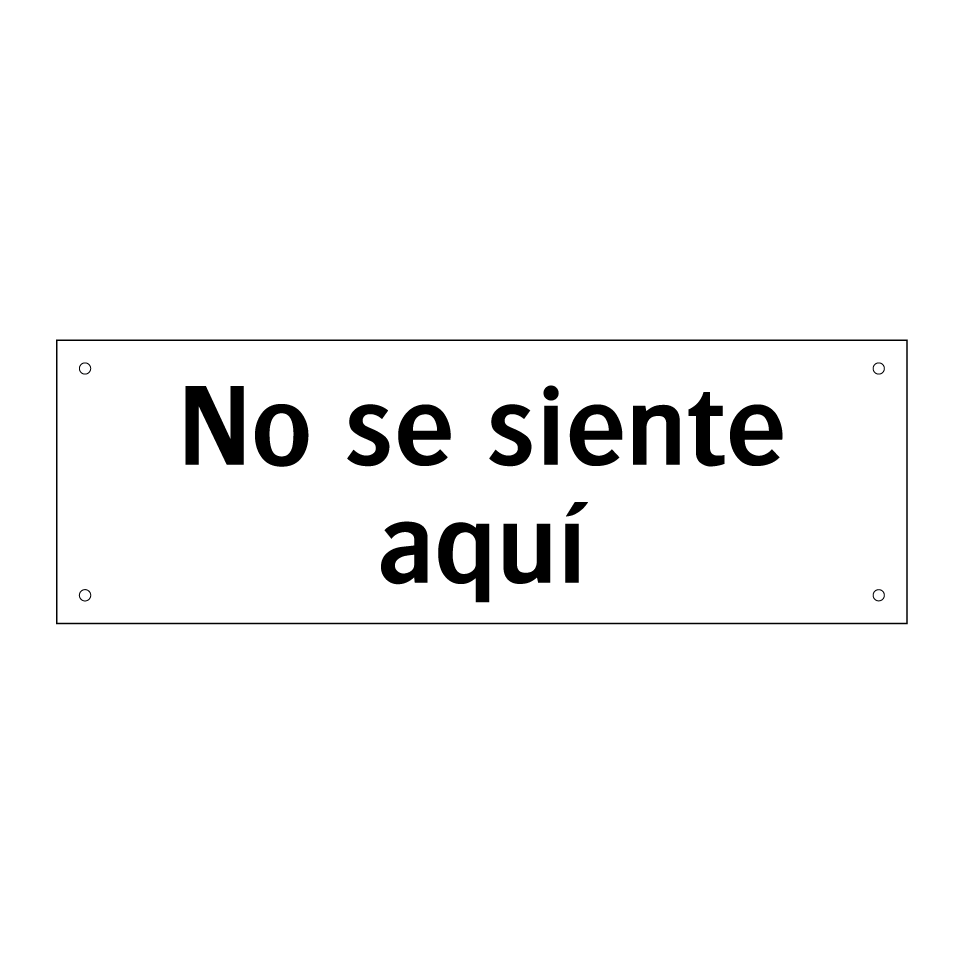No se siente aquí