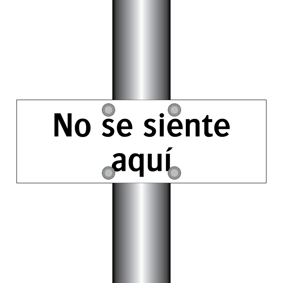 No se siente aquí