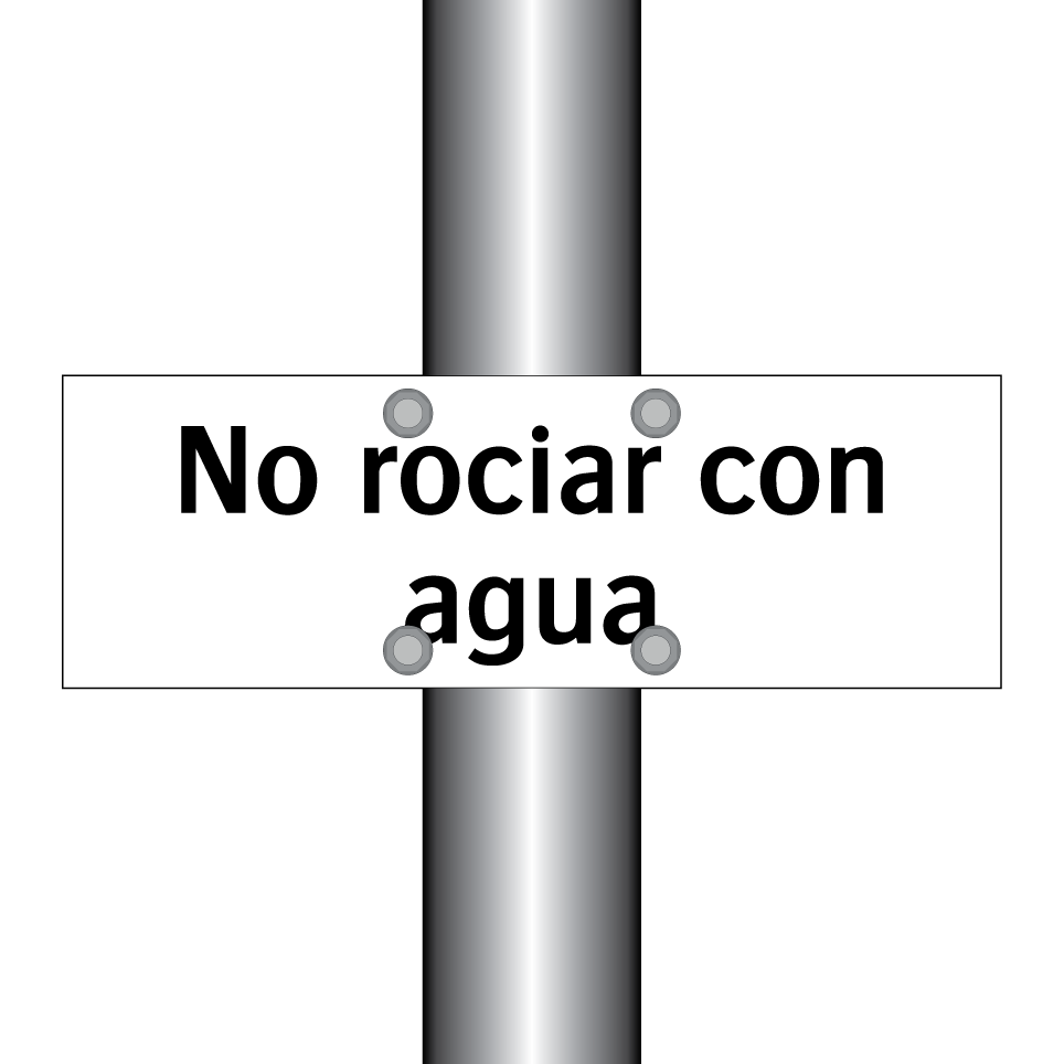 No rociar con agua
