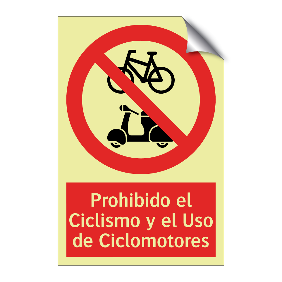 Prohibido el Ciclismo y el Uso de Ciclomotores