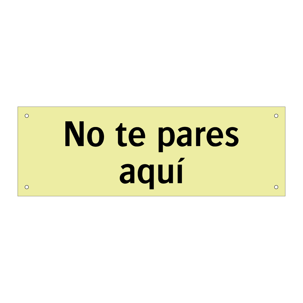 No te pares aquí