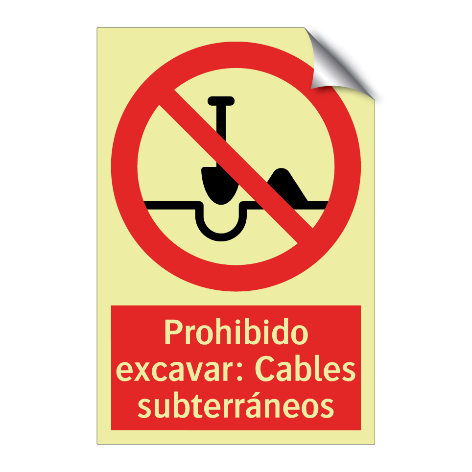 Prohibido excavar: Cables subterráneos
