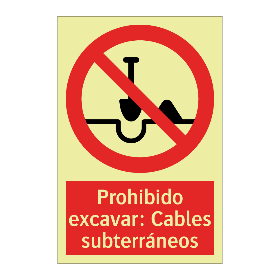 Prohibido excavar: Cables subterráneos