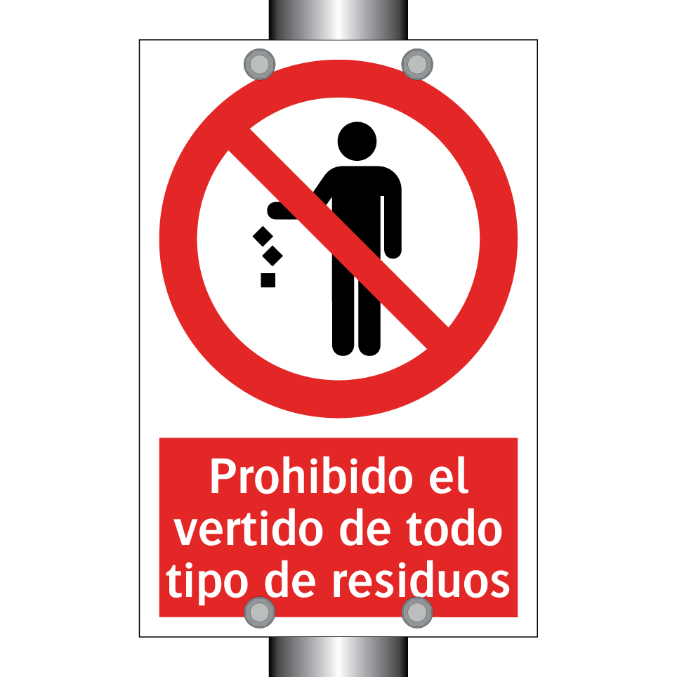 Prohibido el vertido de todo tipo de residuos