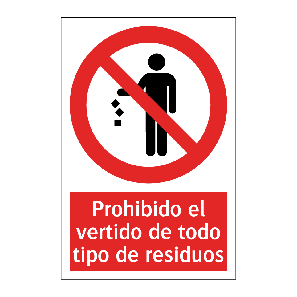 Prohibido el vertido de todo tipo de residuos