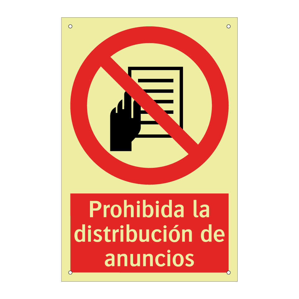 Prohibida la distribución de anuncios