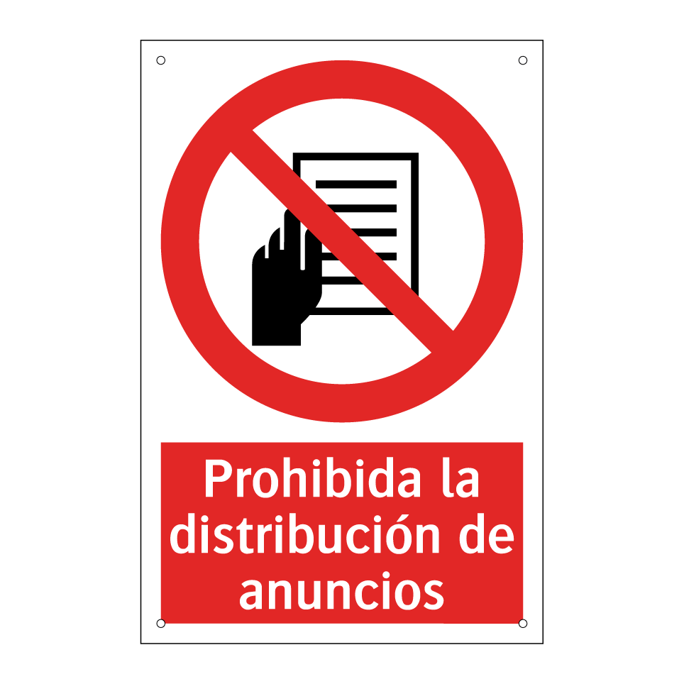Prohibida la distribución de anuncios