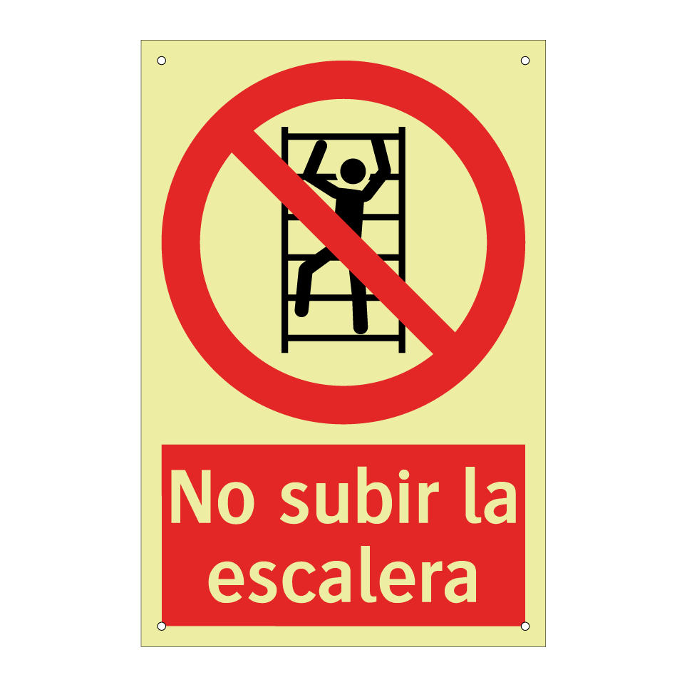 No subir la escalera