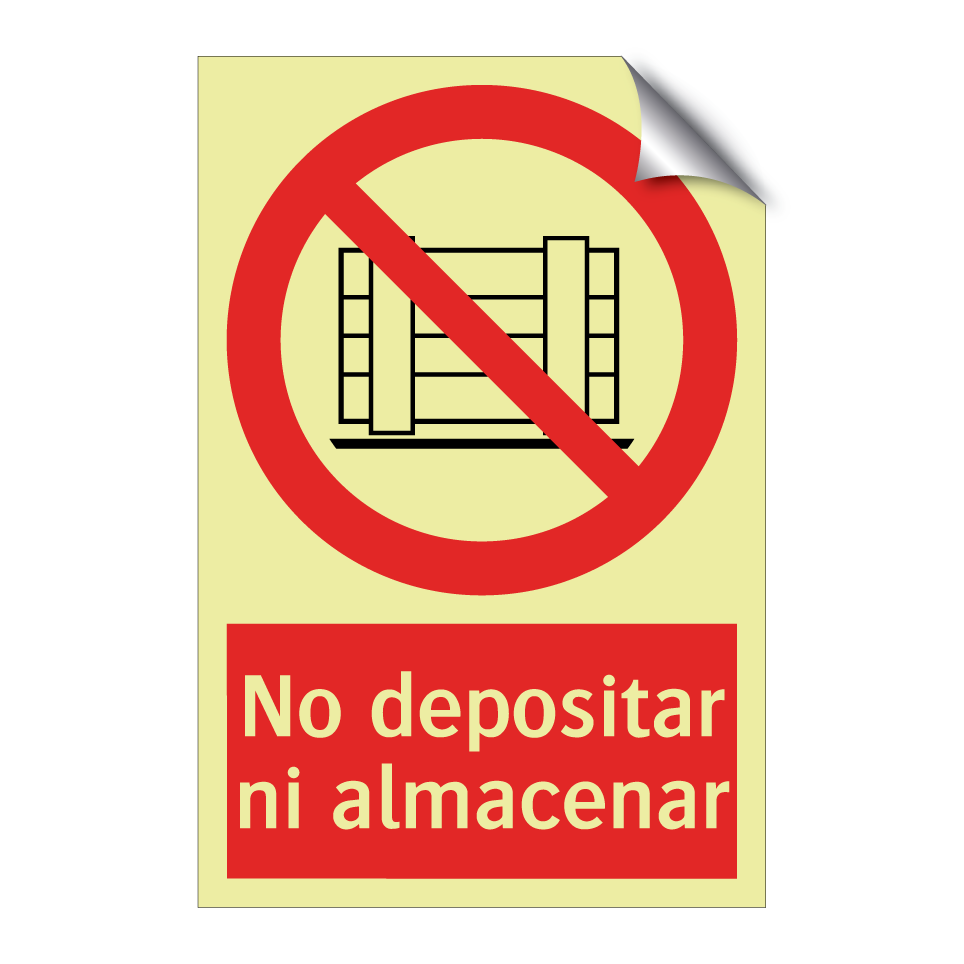 No depositar ni almacenar