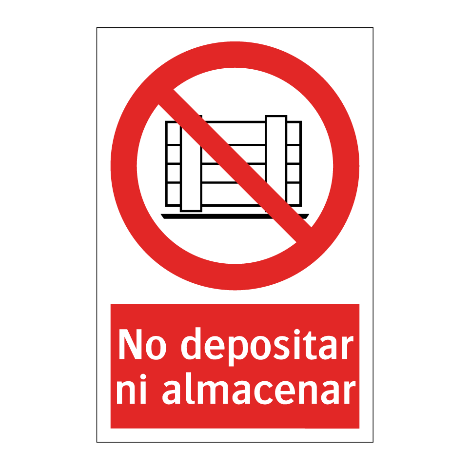 No depositar ni almacenar
