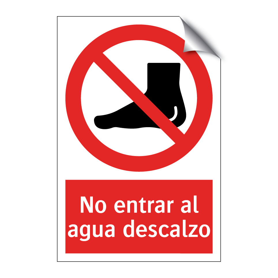 No entrar al agua descalzo