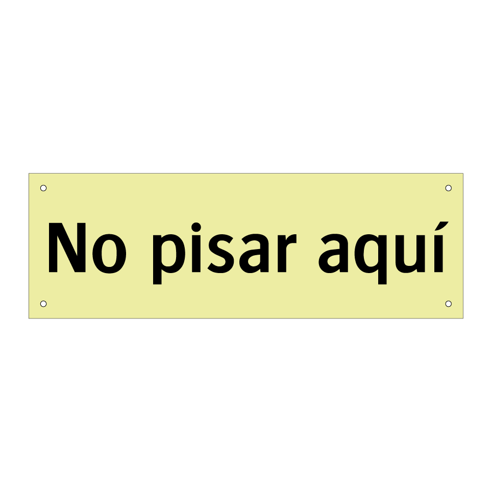 No pisar aquí