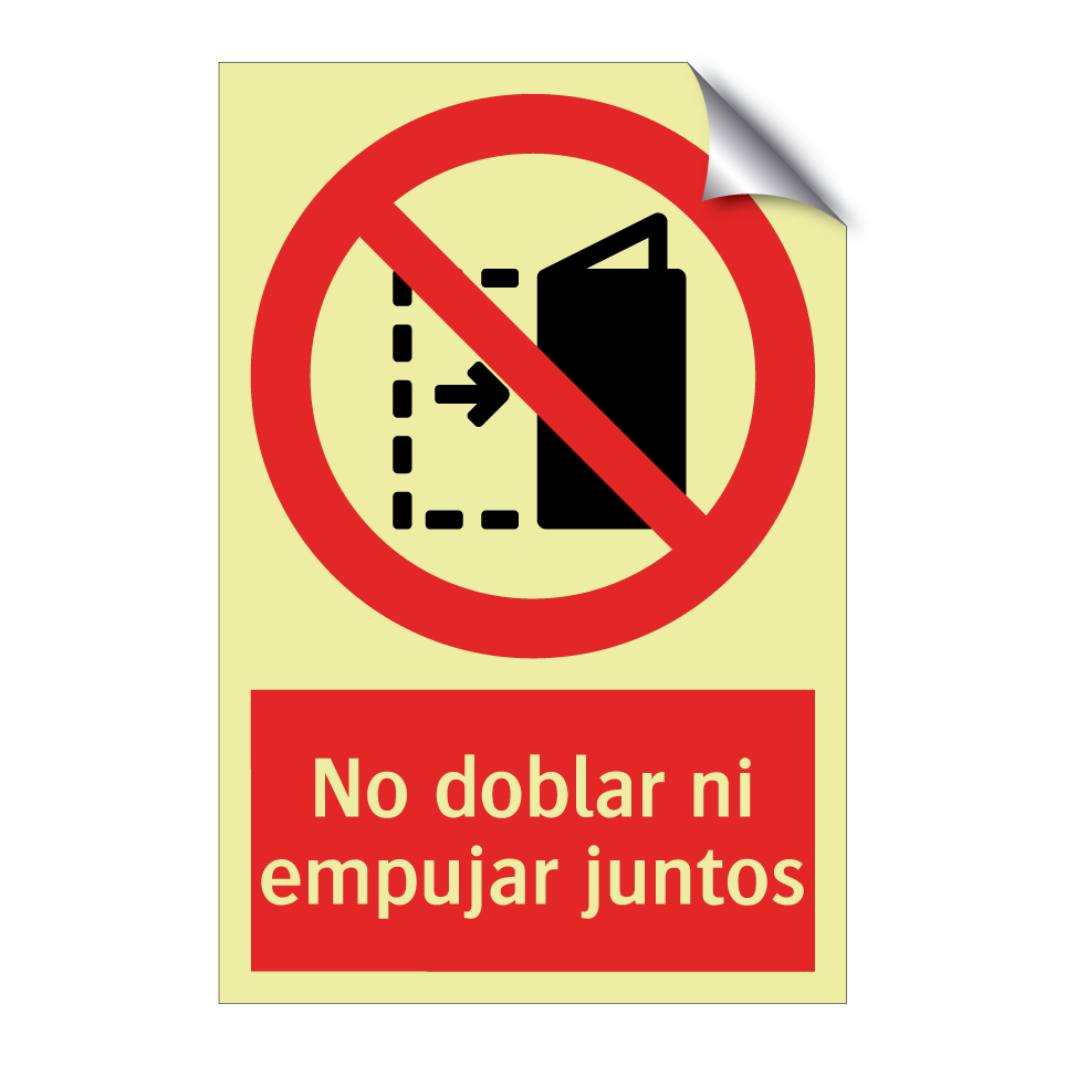 No doblar ni empujar juntos