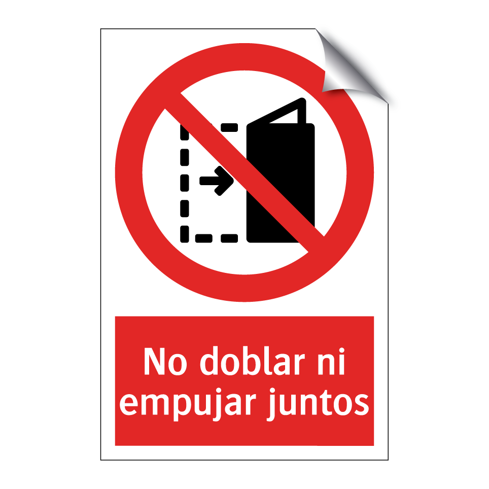 No doblar ni empujar juntos