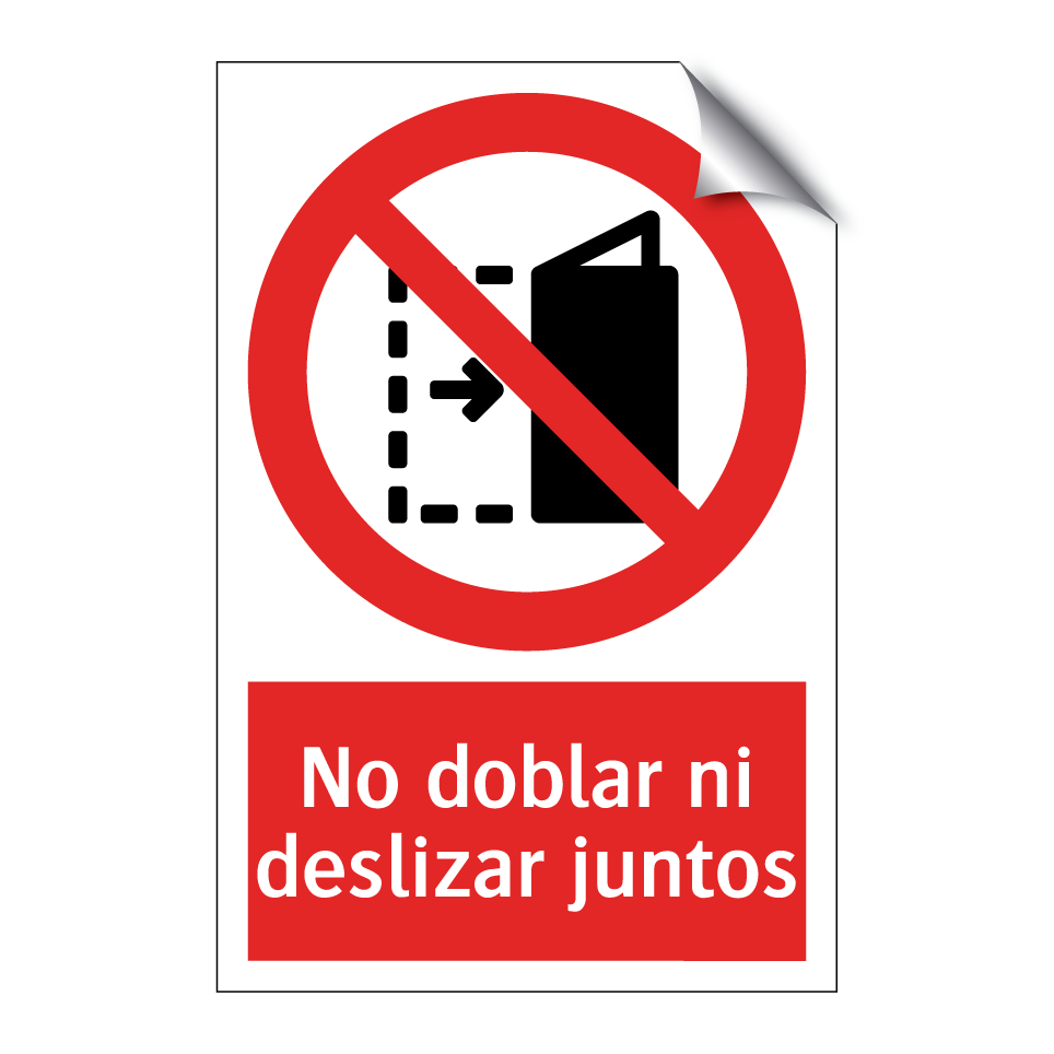 No doblar ni deslizar juntos