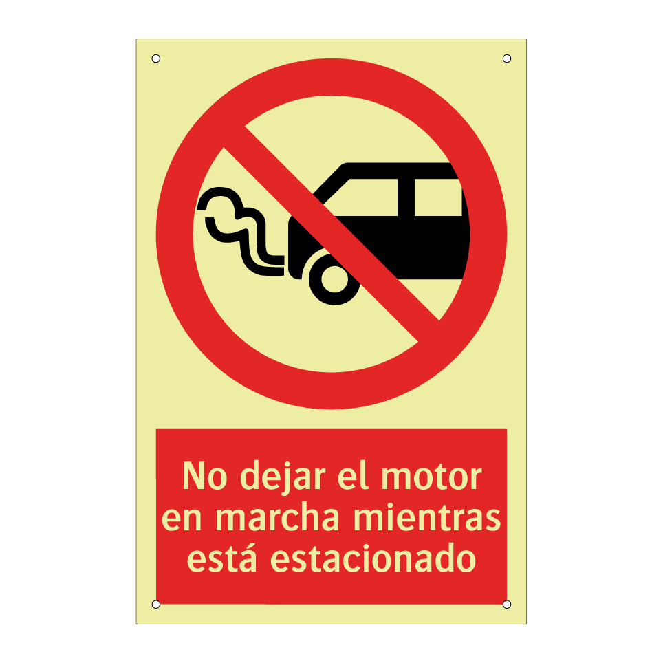 No dejar el motor en marcha mientras está estacionado