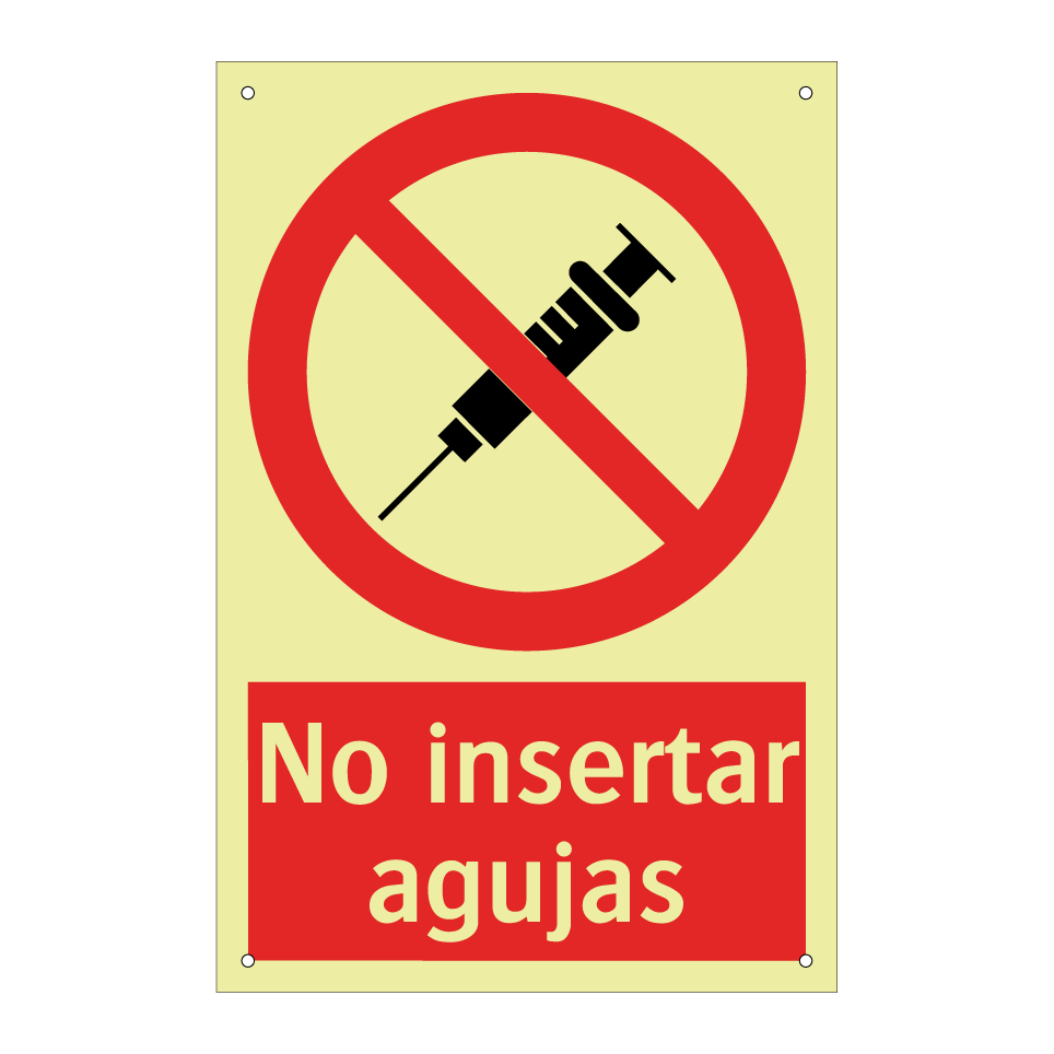 No insertar agujas