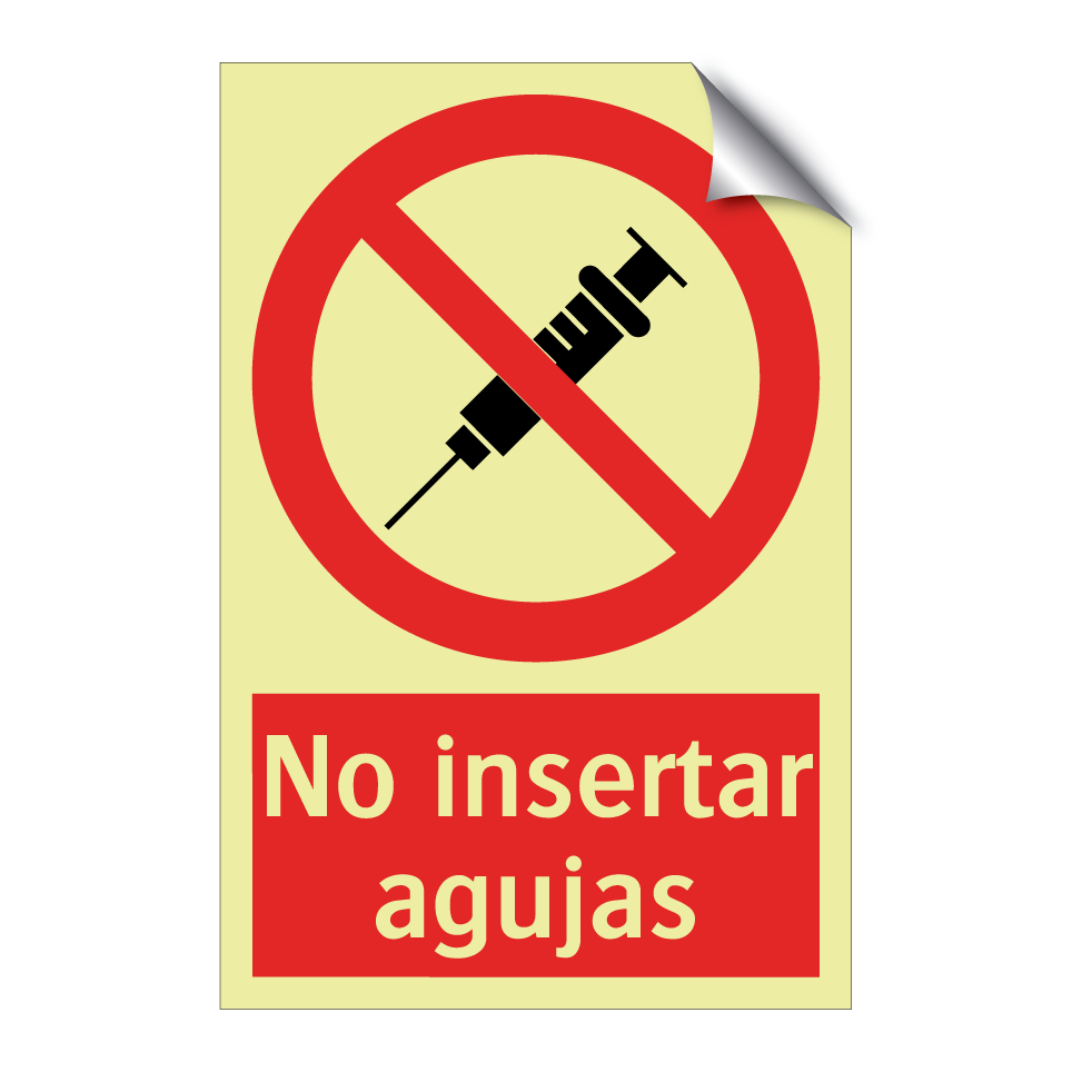 No insertar agujas
