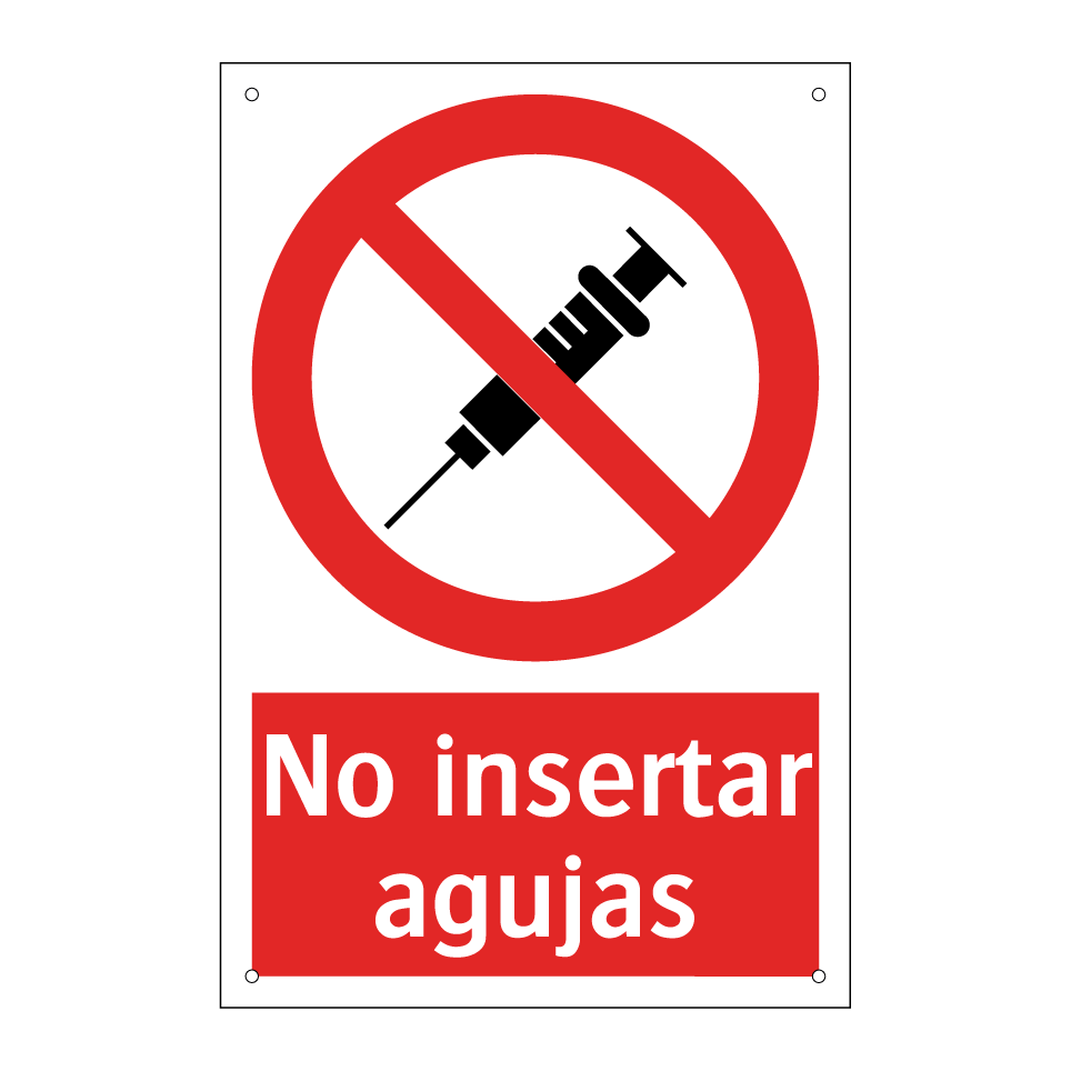No insertar agujas