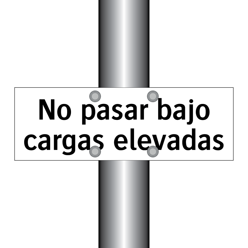 No pasar bajo cargas elevadas
