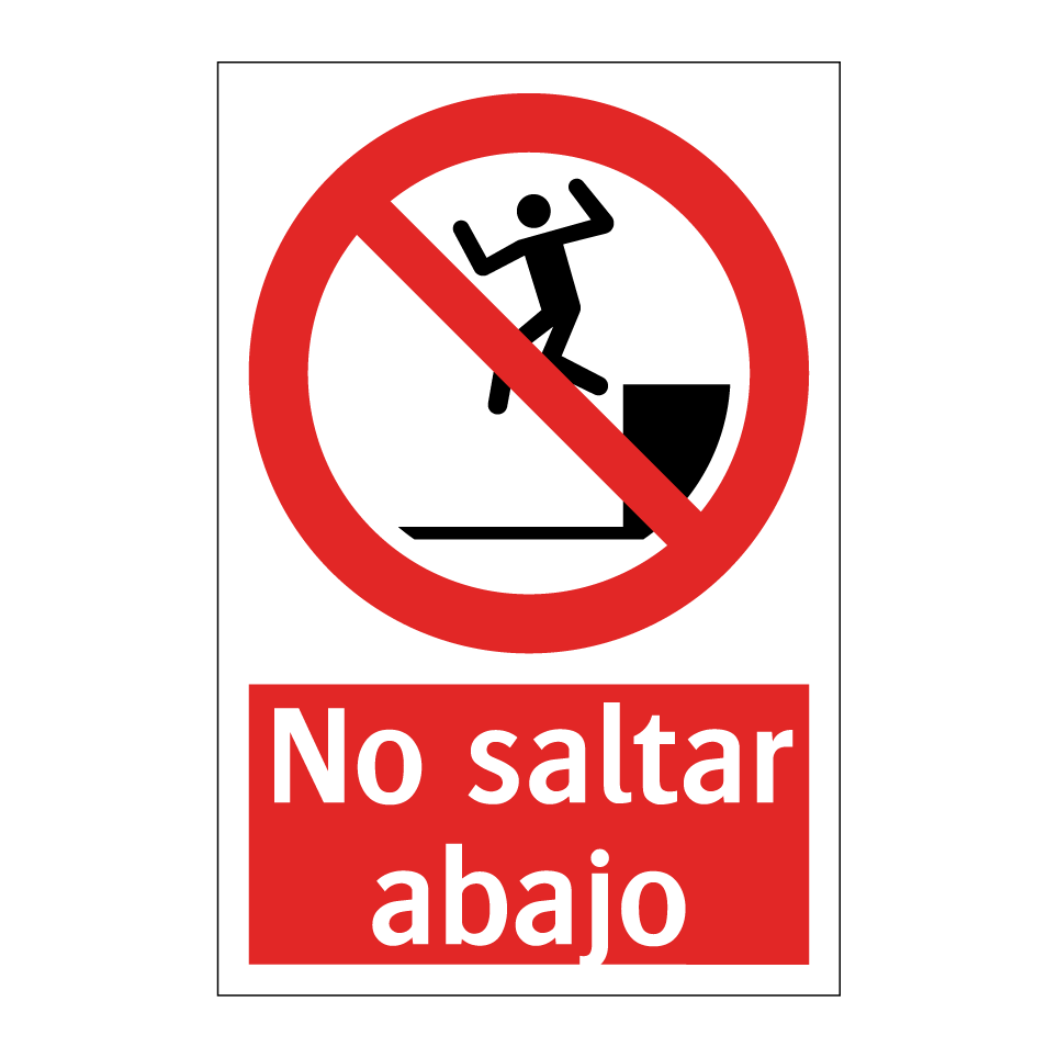 No saltar abajo