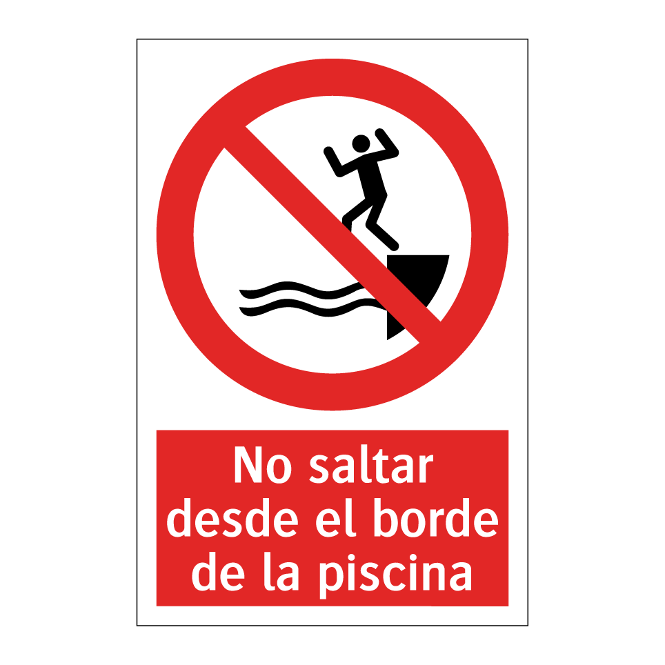 No saltar desde el borde de la piscina