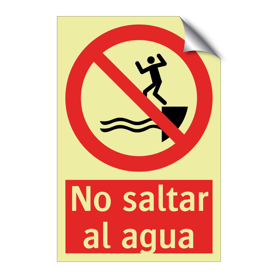 No saltar al agua