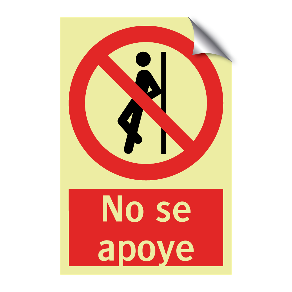 No se apoye