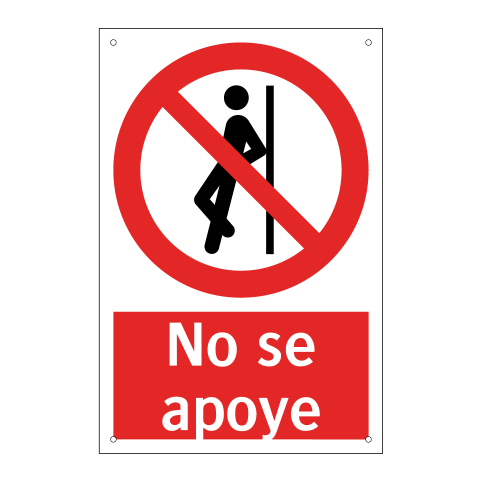 No se apoye