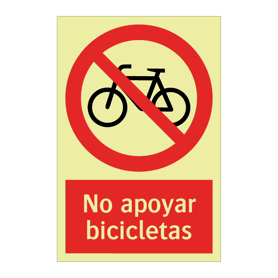 No apoyar bicicletas
