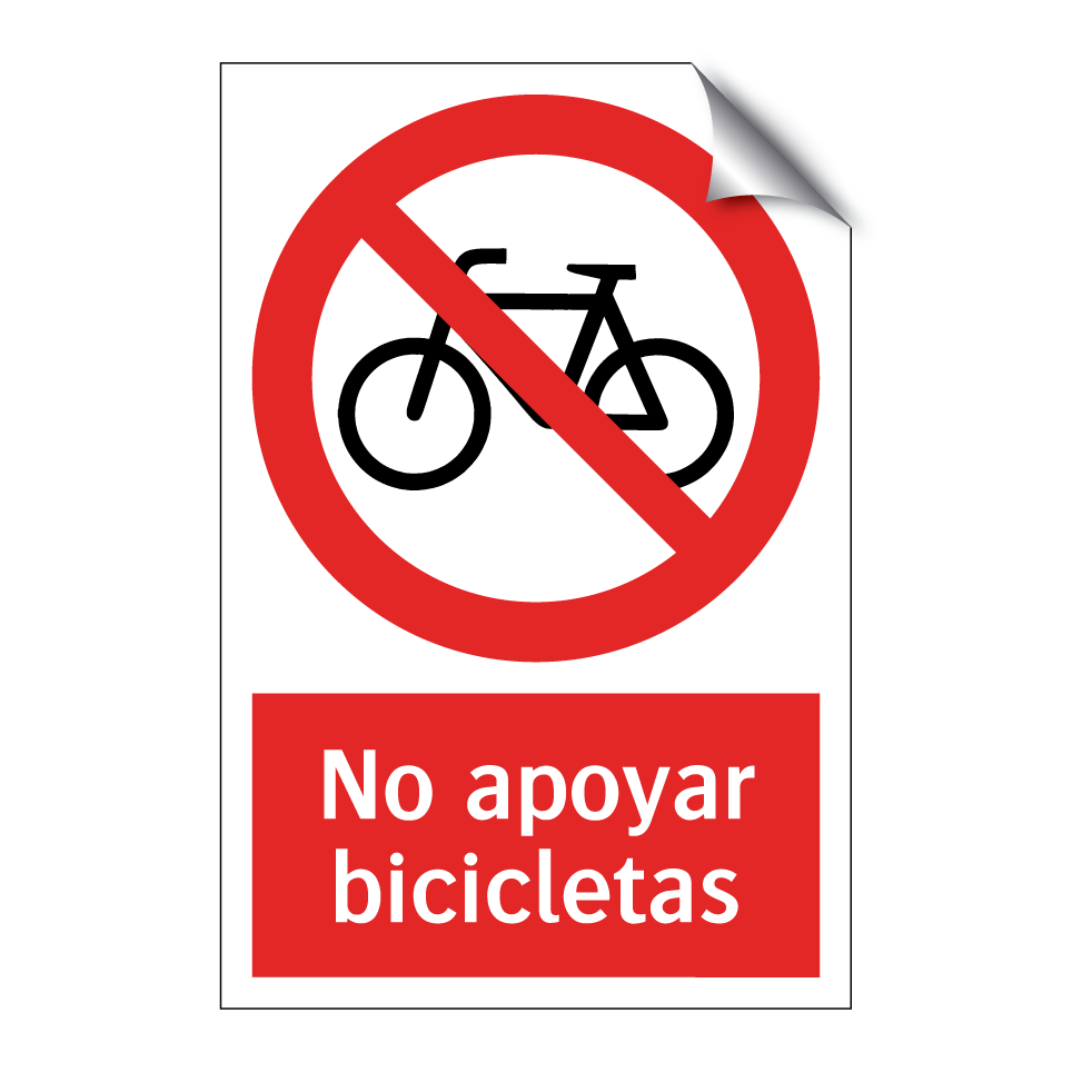 No apoyar bicicletas