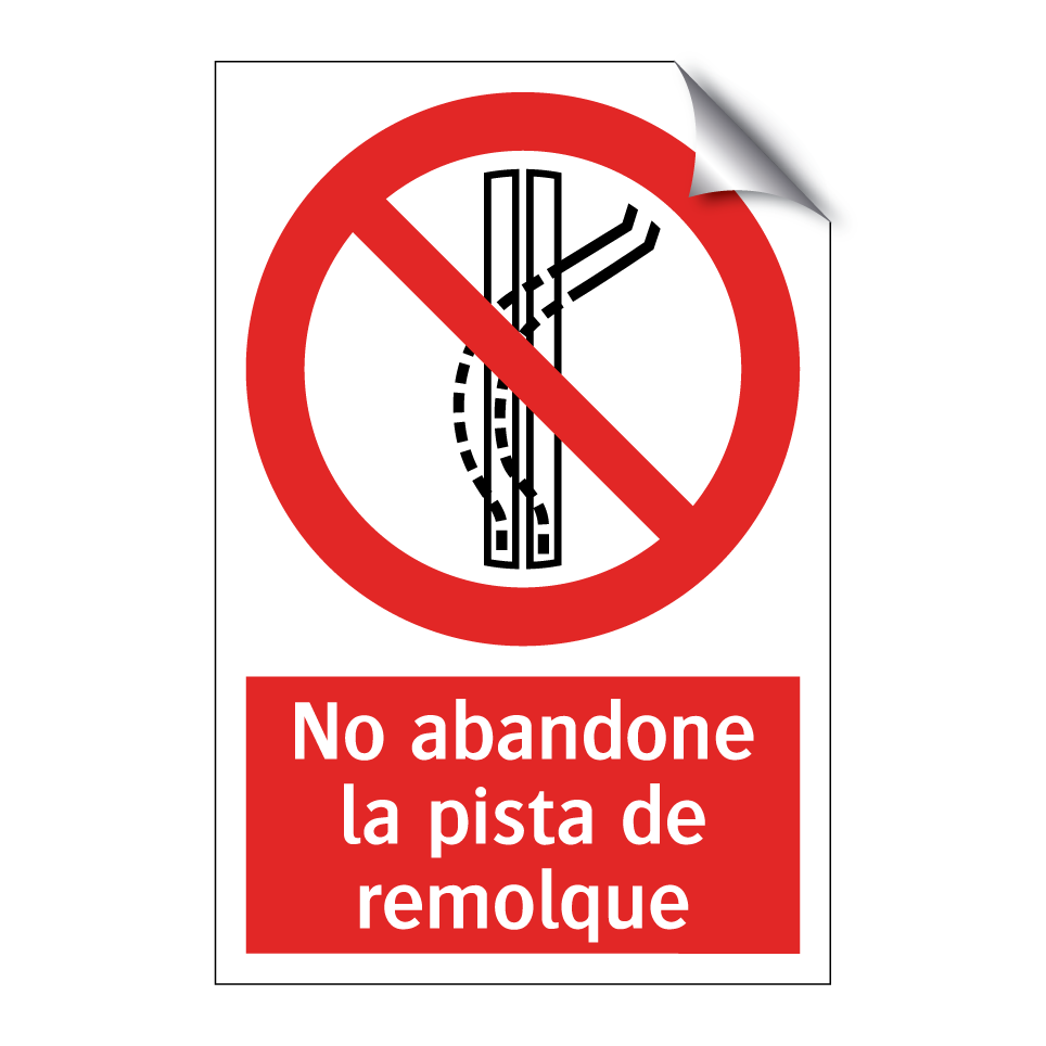 No abandone la pista de remolque