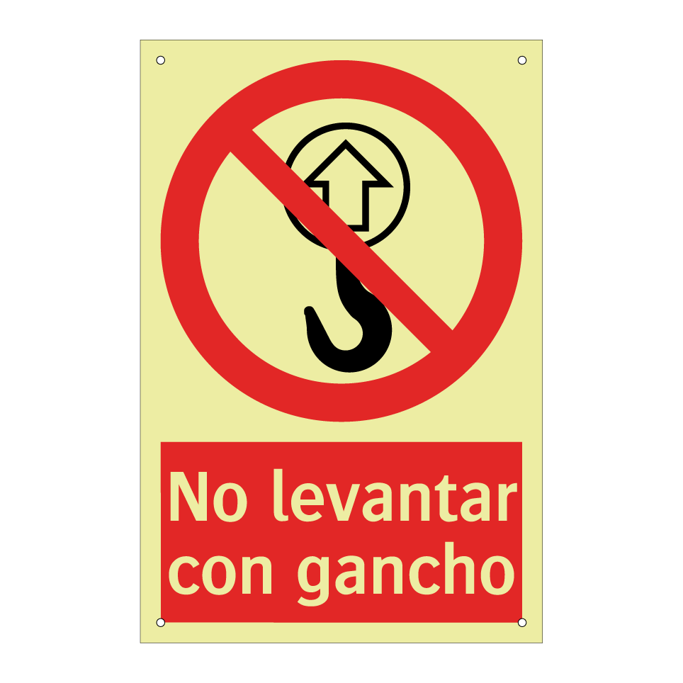 No levantar con gancho