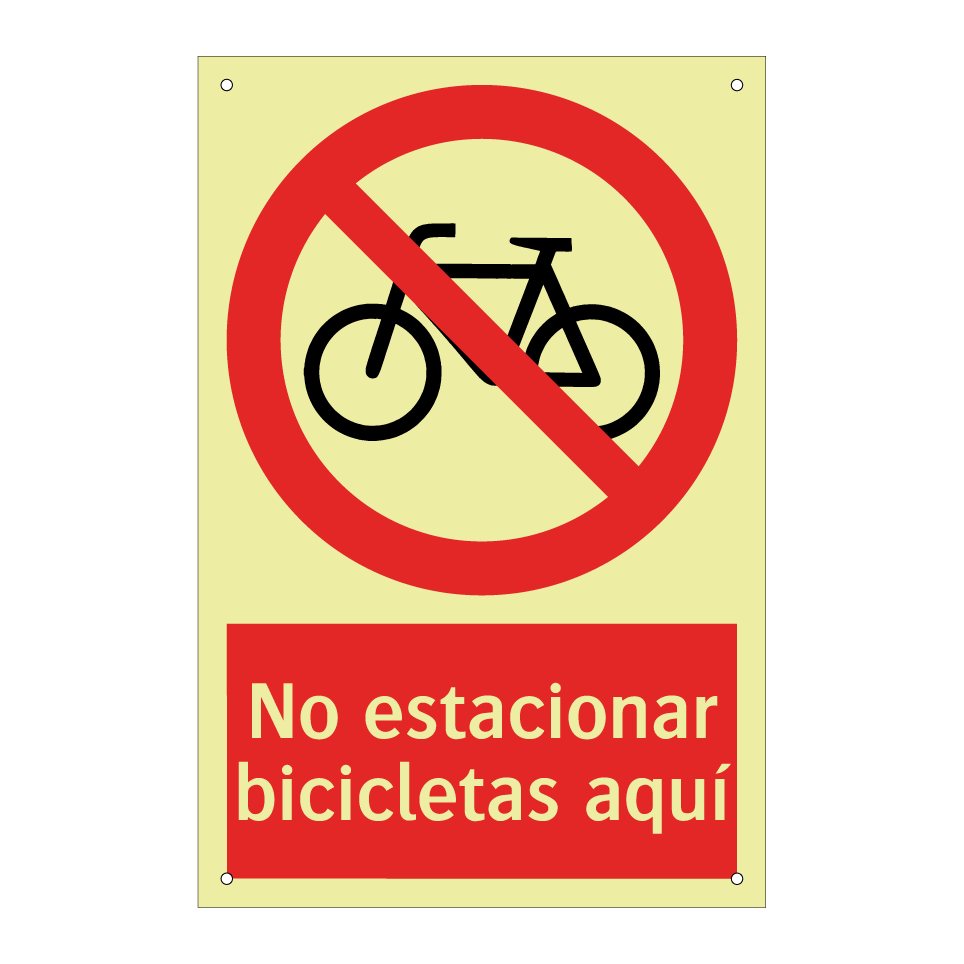 No estacionar bicicletas aquí