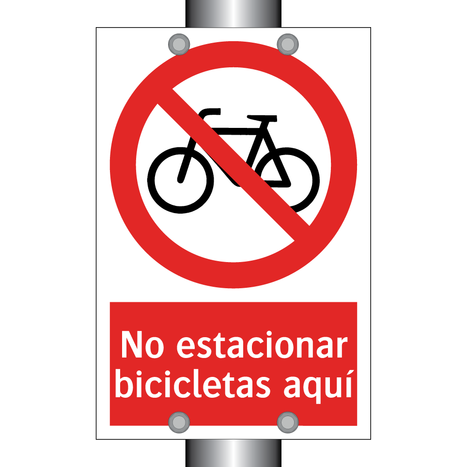 No estacionar bicicletas aquí