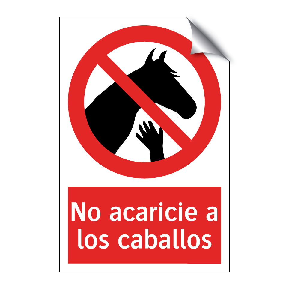 No acaricie a los caballos