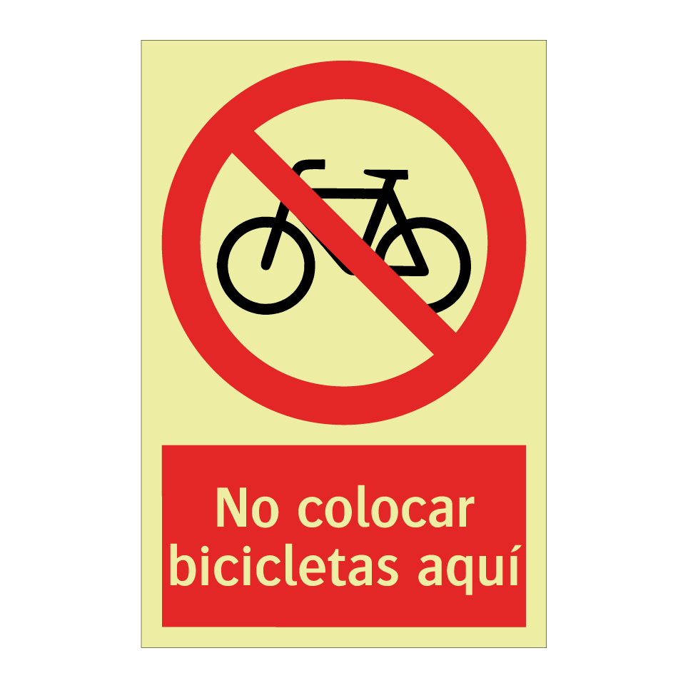 No colocar bicicletas aquí