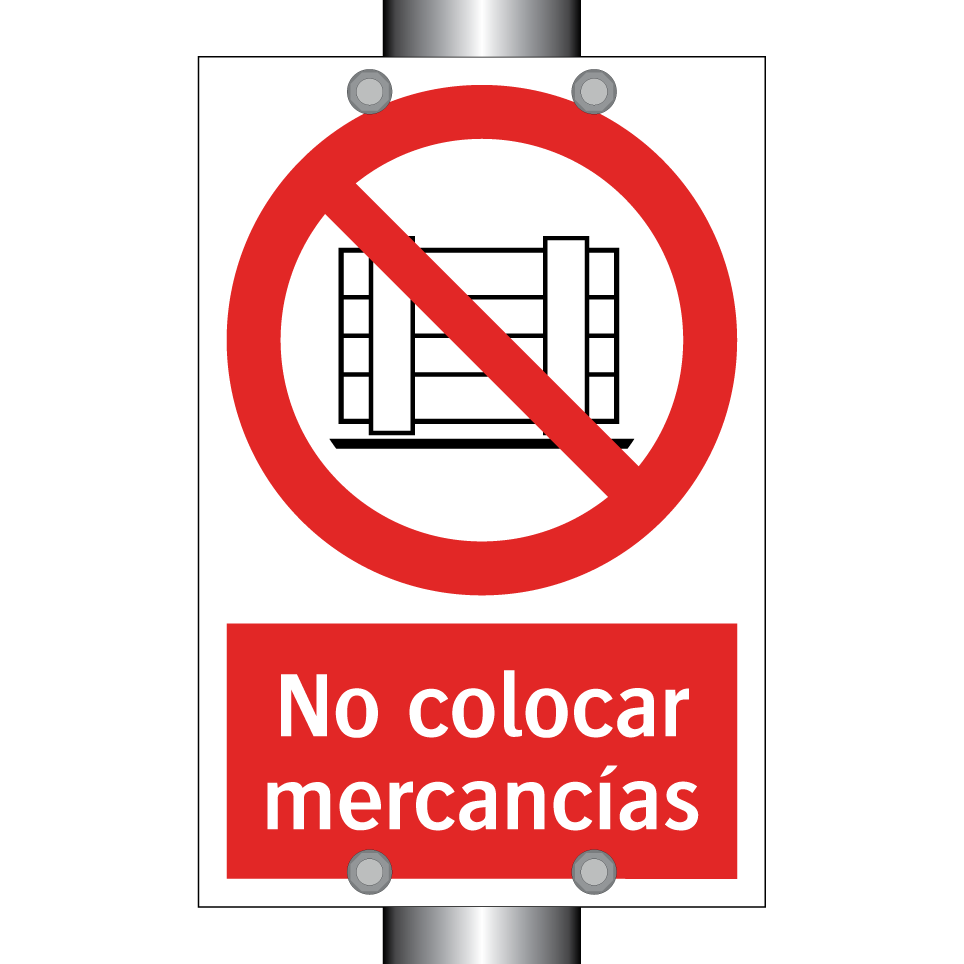 No colocar mercancías