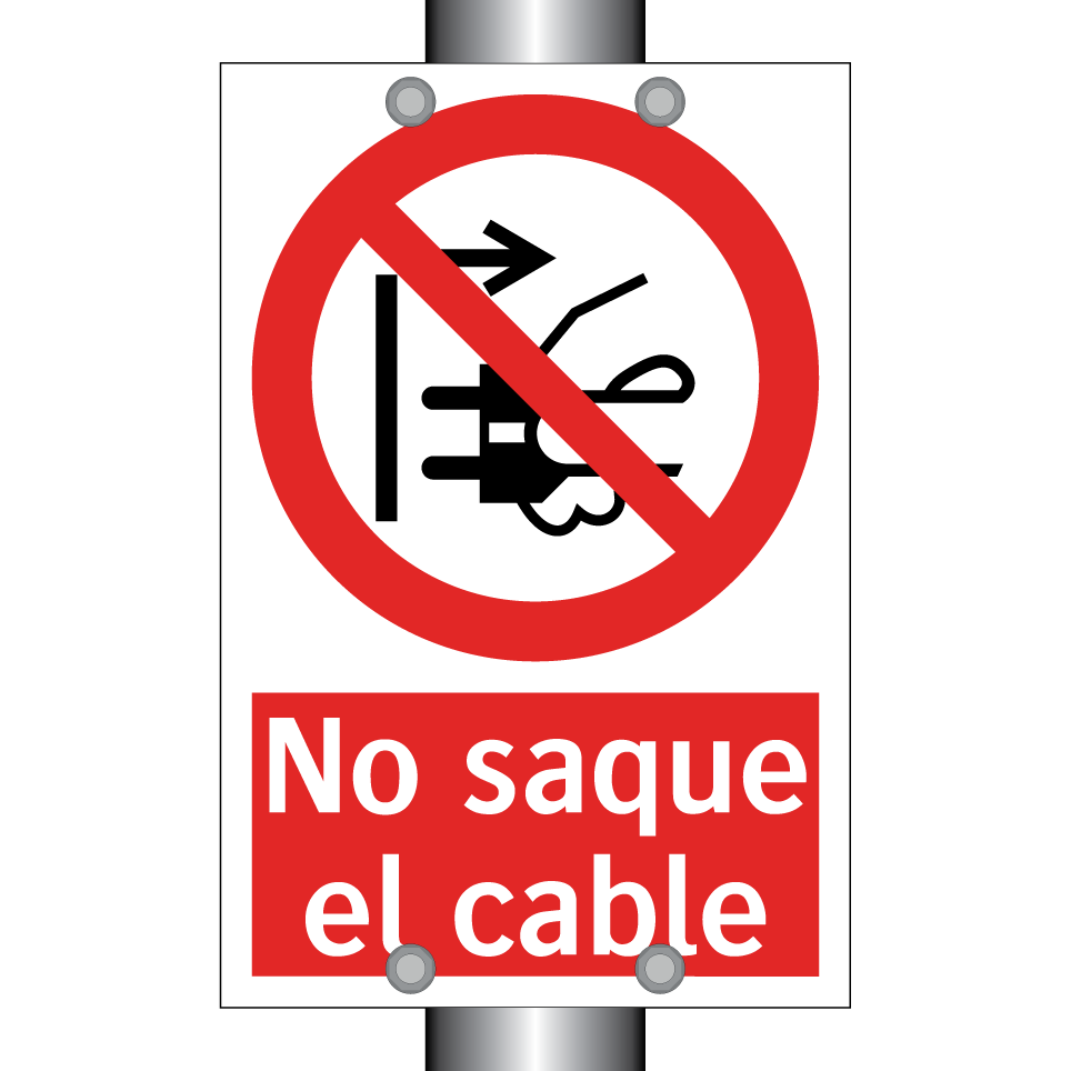 No saque el cable