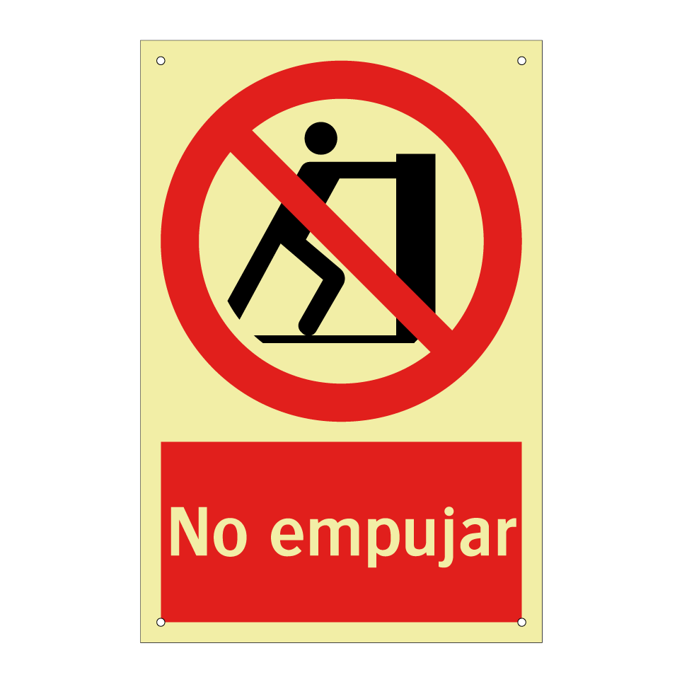No empujar