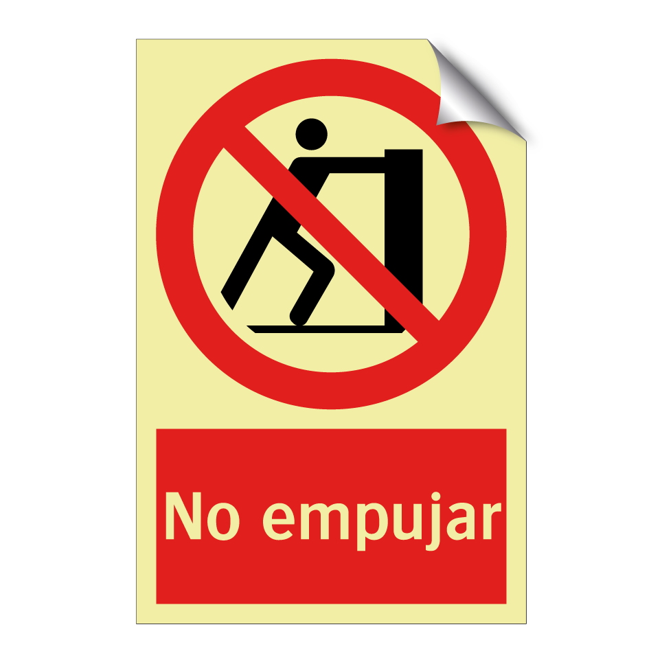 No empujar