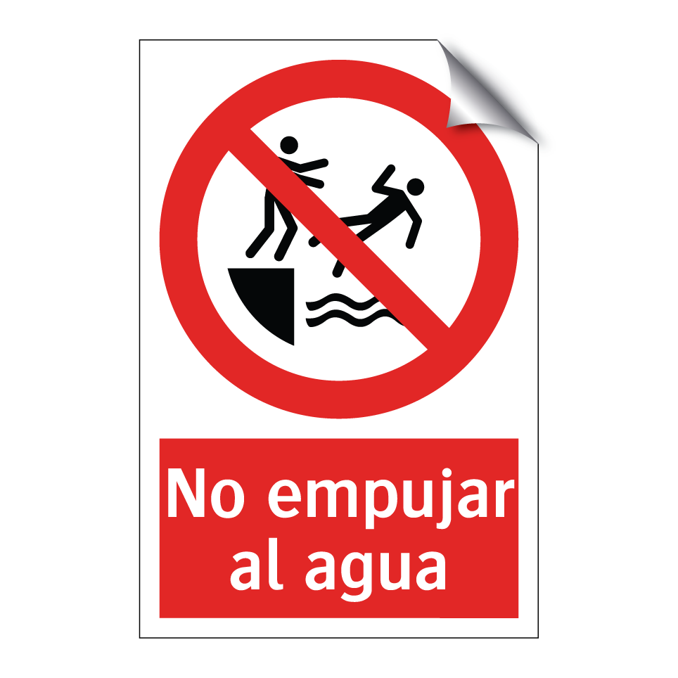 No empujar al agua