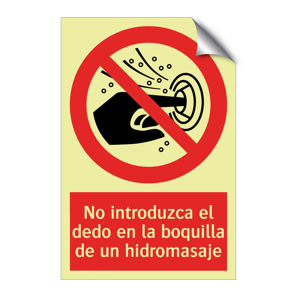 No introduzca el dedo en la boquilla de un hidromasaje