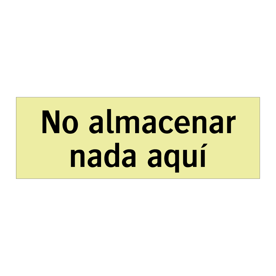 No almacenar nada aquí