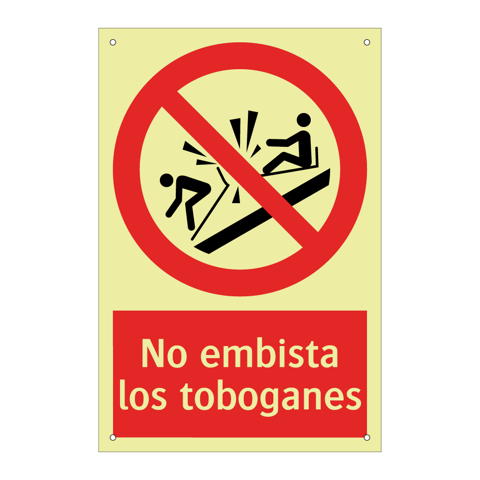 No embista los toboganes